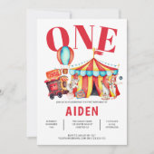 Circus Big 1. Geburtstag Einladung (Vorderseite)