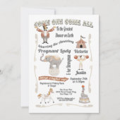 Circus Big Top Baby Dusche Einladung (Vorderseite)