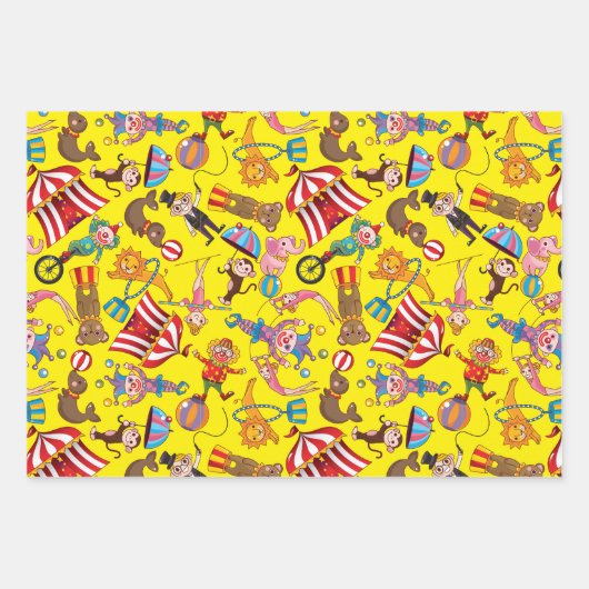 Circus Big Top Wrapping Paper Set Geschenkpapier Set (Vorderseite)