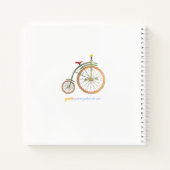 Circus Bike 8.5" x 8.5" SpiralNotebook Notizblock (Rückseite)