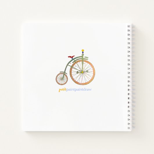Circus Bike 8.5" x 8.5" SpiralNotebook Notizblock (Rückseite)