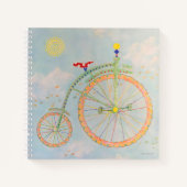 Circus Bike 8.5" x 8.5" SpiralNotebook Notizblock (Vorderseite)