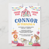 Circus Birthday Einladung (Vorderseite)