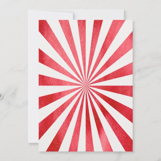 Circus Birthday Einladung (Rückseite)