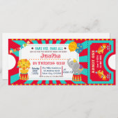 Circus Birthday Einladung (Vorne/Hinten)