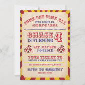 Circus Birthday Einladung (Vorderseite)