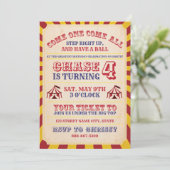 Circus Birthday Einladung (Stehend Vorderseite)