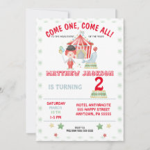 Circus Birthday Einladung, komm eins, komm alle!