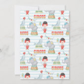 Circus Birthday Einladung, komm eins, komm alle! i Einladung (Rückseite)