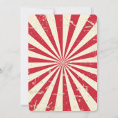 Circus Birthday Einladung Vintage Karneval Thema (Rückseite)