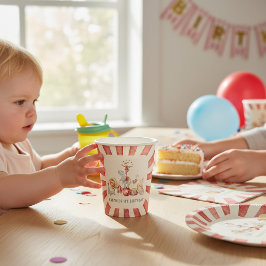 Circus Birthday Elephant Lion Juggler Watercolor Pappbecher