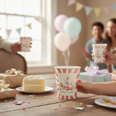 Circus Birthday Elephant Lion Juggler Watercolor  Pappbecher