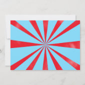 Circus Birthday Foto Einladung (Rückseite)