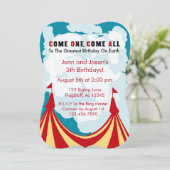 Circus Birthday Invitation Einladung (Stehend Vorderseite)