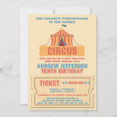 Circus Birthday Karneval Party Einladung (Vorderseite)