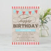 CIRCUS BIRTHDAY | KINDERERINVITATIONEN AM GEBURTST EINLADUNG (Stehend Vorderseite)