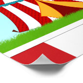 Circus Birthday Party Banner 40x12 Poster (Ecke)