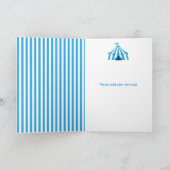 Circus Birthday Party Blue Karte (Innenseite)