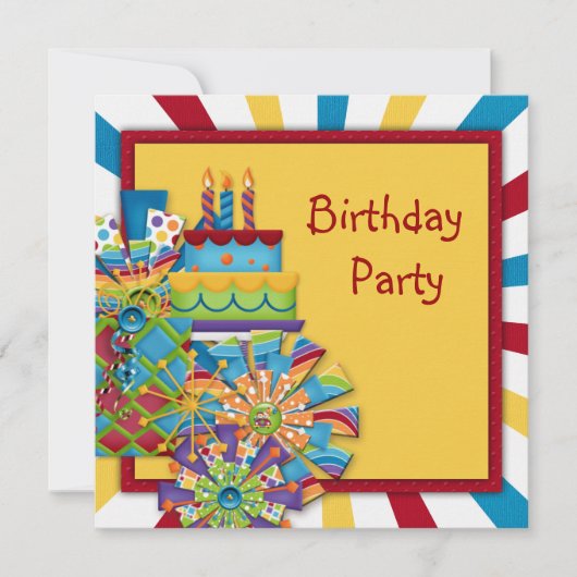 Circus Birthday Party Einladung (Vorderseite)