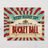 Circus Birthday Party Game Sign Bucket Ball (Vorne/Hinten)