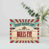 Circus Birthday Party Game Sign Bulls Auge (Stehend Vorderseite)