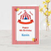 Circus Birthday Party Red Karte (Gelbe Blume)