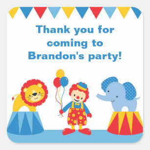 Circus Birthday Party Sticker