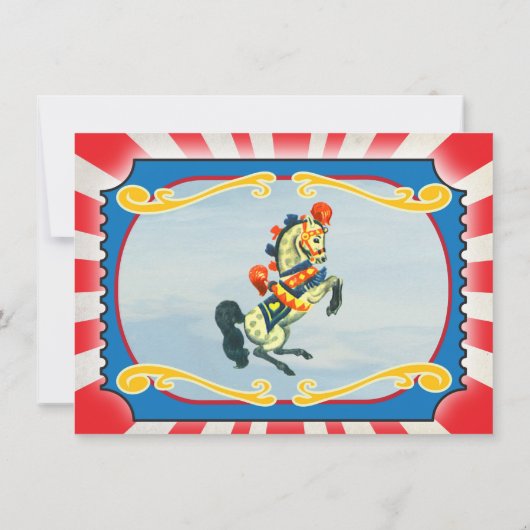 Circus Birthday Party VIP Ticket Einladung (Rückseite)