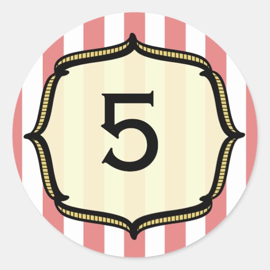 Circus Birthday Sticker (Vorderseite)