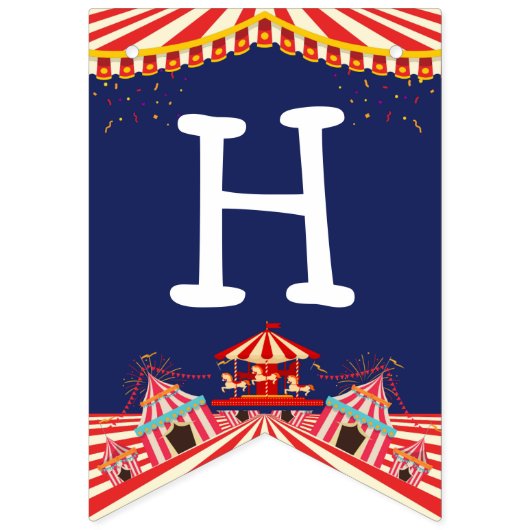 Circus Birthday Wimpelkette (Zweite Fahne)