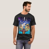 Circus Blue Hintergrund T-Shirt (Vorne ganz)