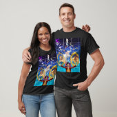 Circus Blue Hintergrund T-Shirt (Unisex)