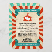 Circus Bridal Dusche Einladung (Vorne/Hinten)