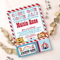 Circus Carnival Baby Dusche Party Einladung