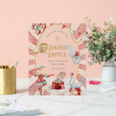 Circus Carnival Baby Shower Diaper Raffle Acrylschild (Hochzeit)