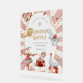 Circus Carnival Baby Shower Diaper Raffle Acrylschild (Winkel)
