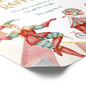Circus Carnival Baby Shower Diaper Raffle Sign Poster (Ecke)