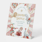Circus Carnival Baby Shower Diaper Raffle Sockelschild (Vorderseite)