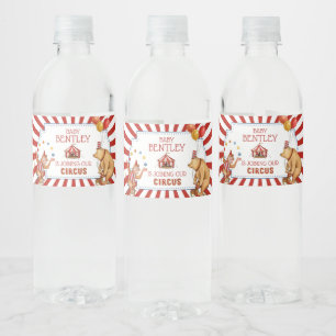 Circus Carnival Babydusche Dekoration Wasserflaschenetikett