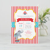 Circus Carnival Babydusche Einladungen (Stehend Vorderseite)