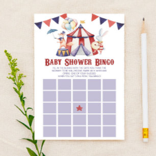 Circus Carnival Bingo Baby Showspiel Briefpapier