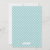 Circus Carnival Blue Green Baby Dusche Einladung (Rückseite)