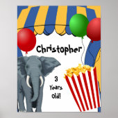 Circus Carnival Custom Geburtstag Poster (Vorne)