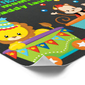 Circus Carnival Erster Geburtstag Poster (Ecke)