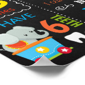 Circus Carnival Erstes Geburtstagskarton Poster (Ecke)