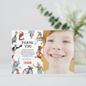 Circus Carnival Festival Show Kind Geburtstag Dankeskarte (Stehend Vorderseite)