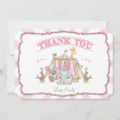 Circus Carnival Geburtstag Danke Karte (Vorderseite)