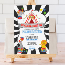 Circus Carnival Geburtstag Einladung