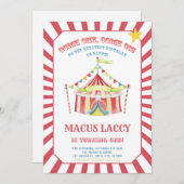 Circus Carnival Geburtstagsparty Einladung (Vorne/Hinten)