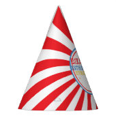 Circus Carnival Red und Blue Birthday Hat Partyhütchen (Links)